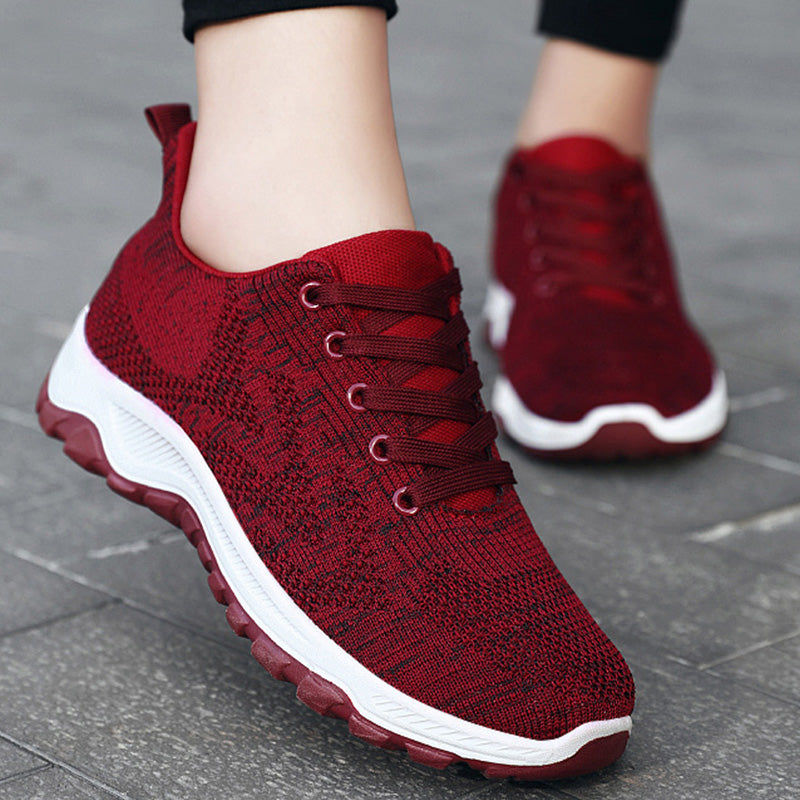 Women Breathable Fly-Woven Soft-Soled Sneakers