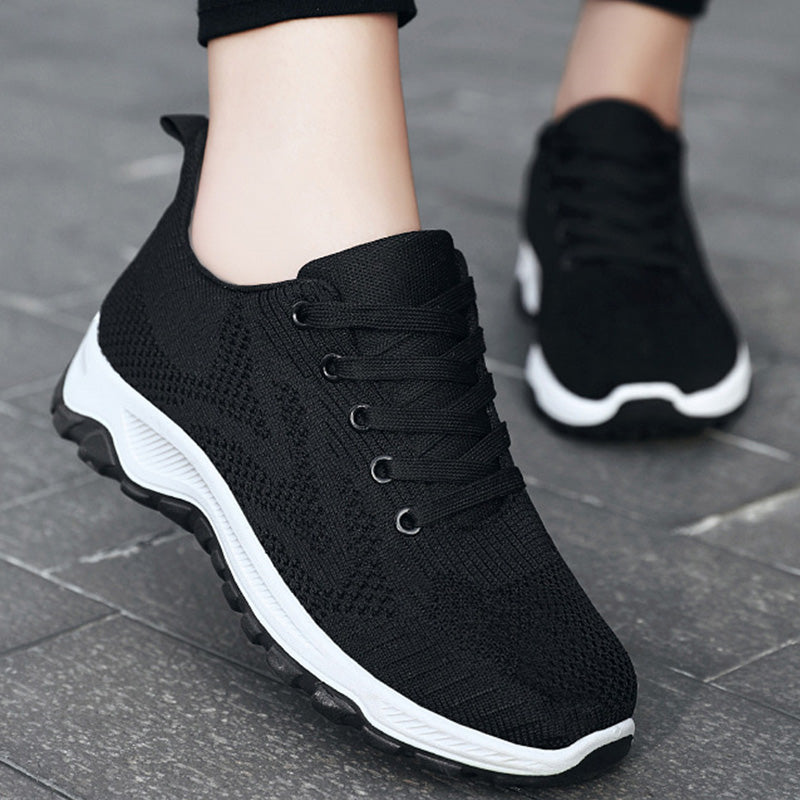 Women Breathable Fly-Woven Soft-Soled Sneakers