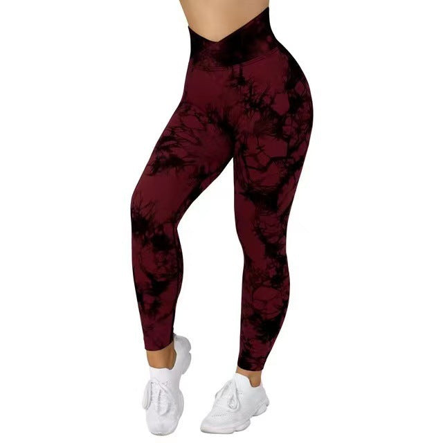 Squat Proof - Yoga Sport Fitness Gym Trainers Seamless Tie Dye
