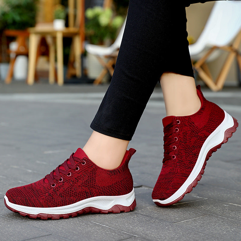 Women Breathable Fly-Woven Soft-Soled Sneakers