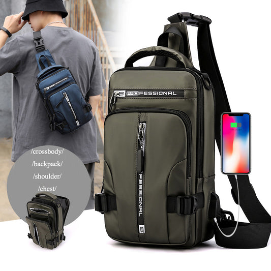 Mens Backpack Shoulder Chest Bag