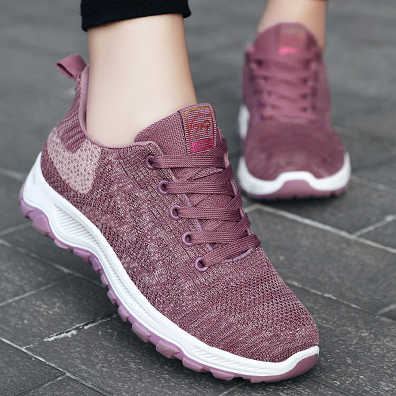 Women Breathable Fly-Woven Soft-Soled Sneakers